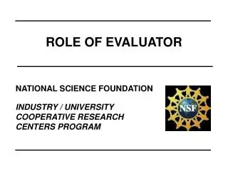 NATIONAL SCIENCE FOUNDATION