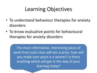 Learning Objectives