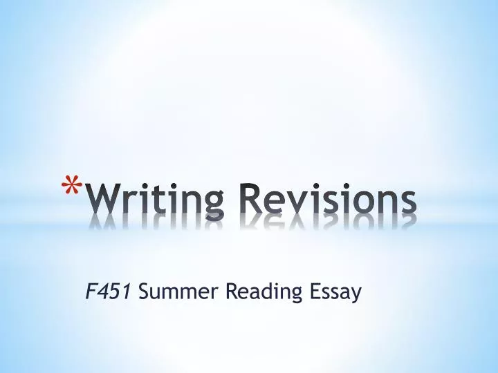 writing revisions