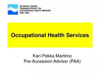 Occupational Health Services