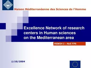 Excellence Network of research centers in Human sciences on the Mediterranean area