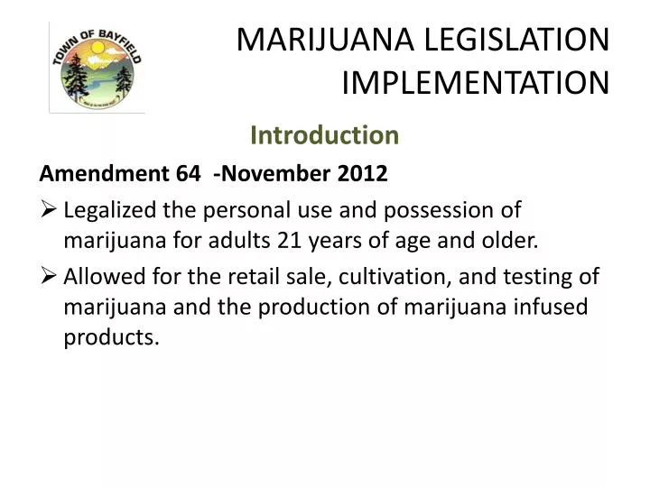marijuana legislation implementation