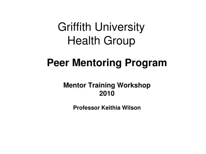 griffith university health group