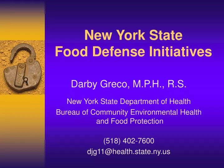 new york state food defense initiatives