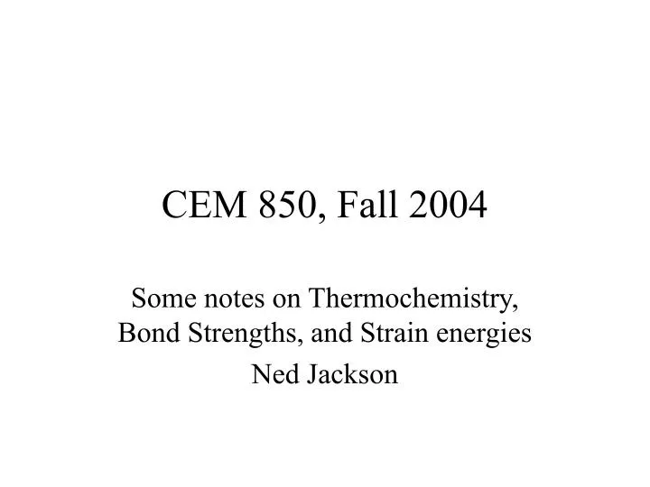 cem 850 fall 2004