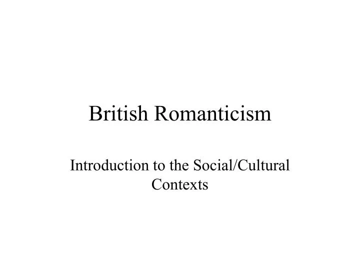 british romanticism