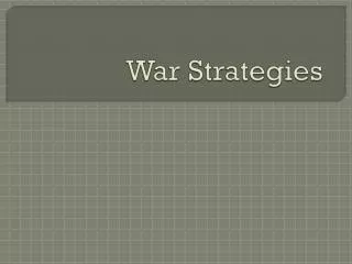 War Strategies