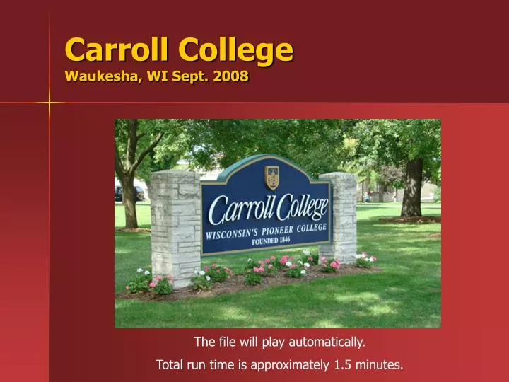 carroll college waukesha wi sept 2008