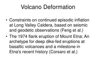 Volcano Deformation
