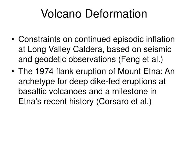 volcano deformation