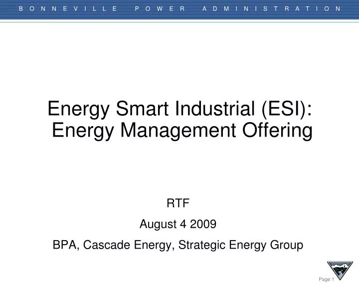 energy smart industrial esi energy management offering