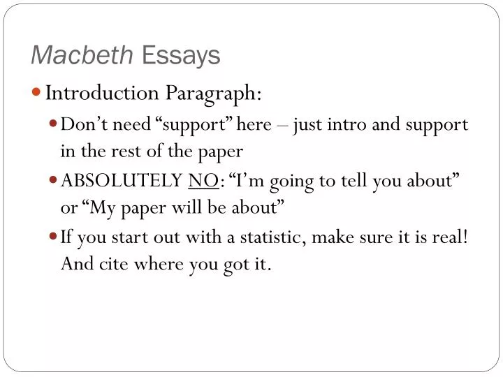macbeth essays