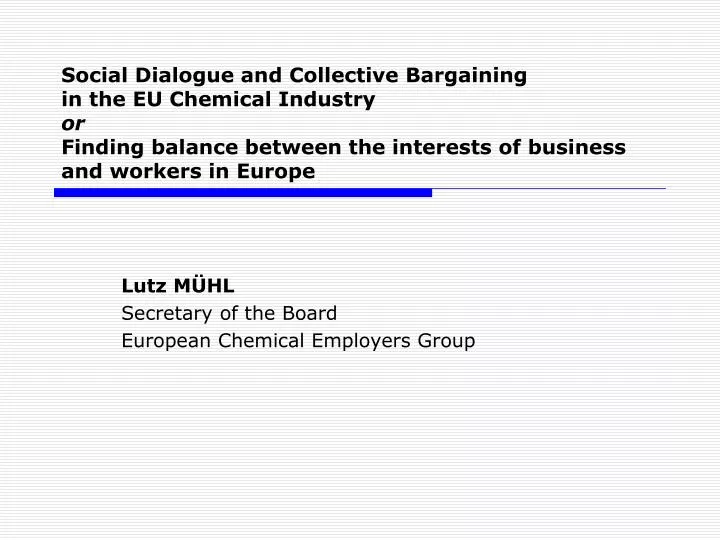 lutz m hl secretary of the board european chemical employers group