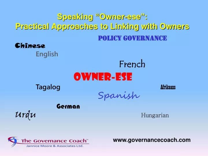 speaking owner ese practical approaches to linking with owners
