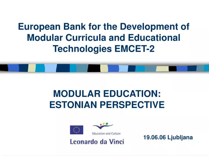 european bank for the development of modular curricula and educational technologies emcet 2