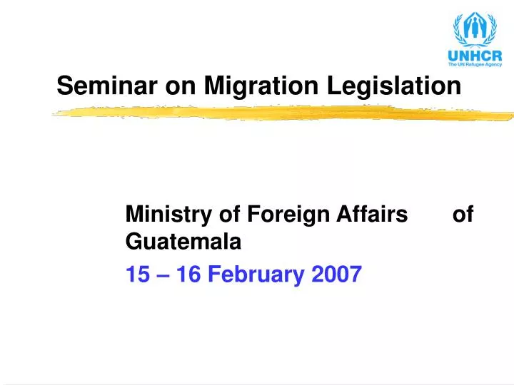 seminar on migration legislation