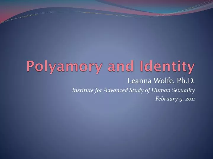 polyamory and identity