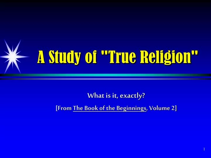 a study of true religion