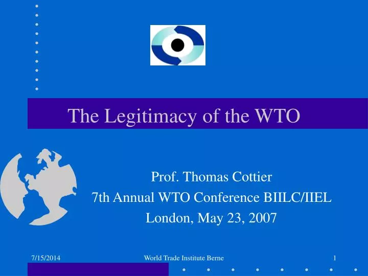 the legitimacy of the wto