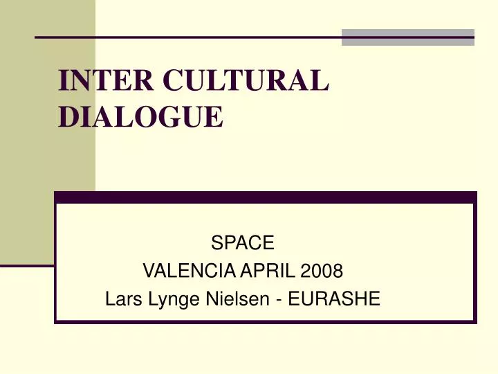 inter cultural dialogue