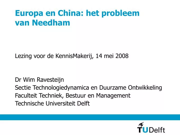 europa en china het probleem van needham