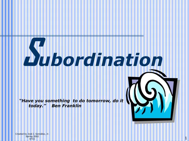 s ubordination