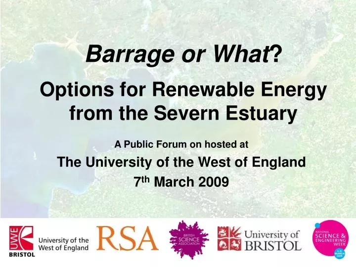 barrage or what options for renewable energy from the severn estuary
