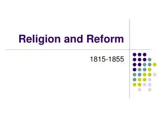 Religion and Reform