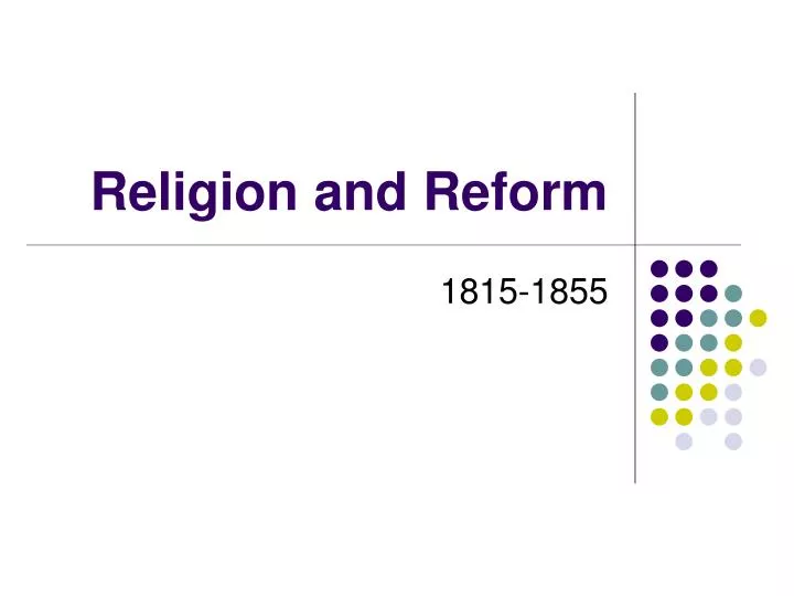 religion and reform