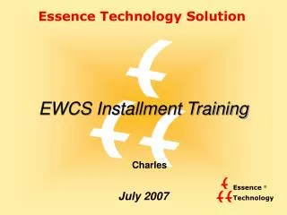 EWCS Installment Training