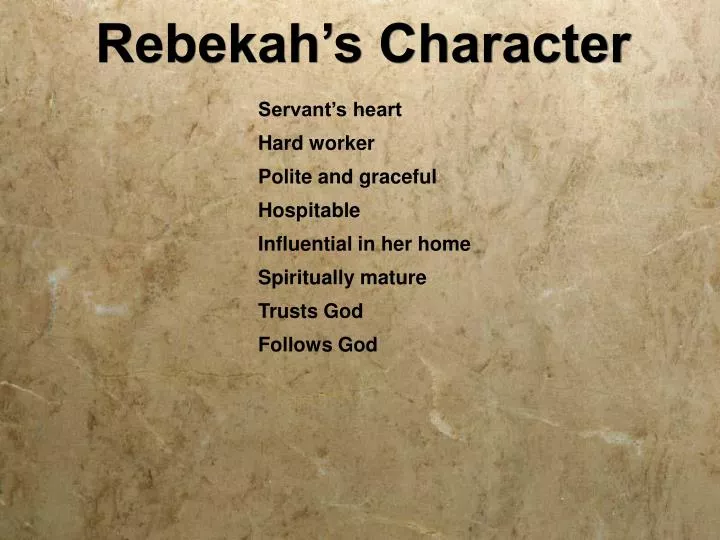 rebekah s character