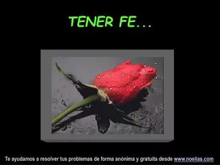 tener fe