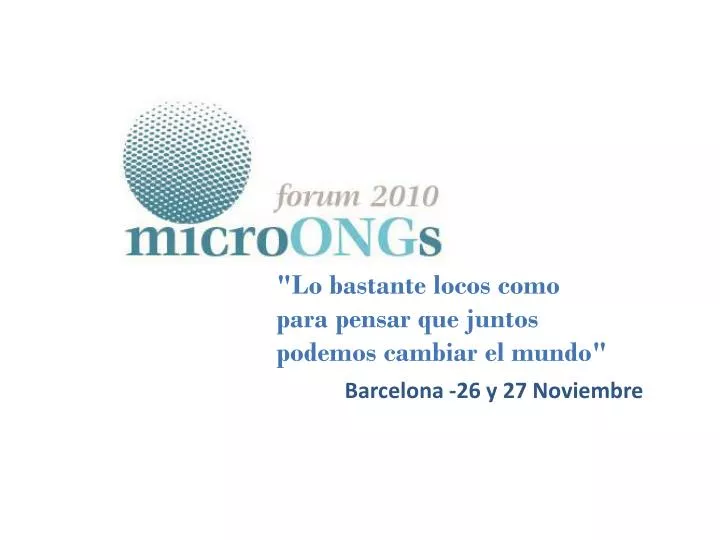 barcelona 26 y 27 noviembre
