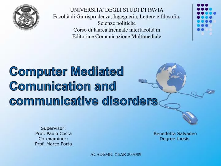 computer mediated comunication and communicative disorders