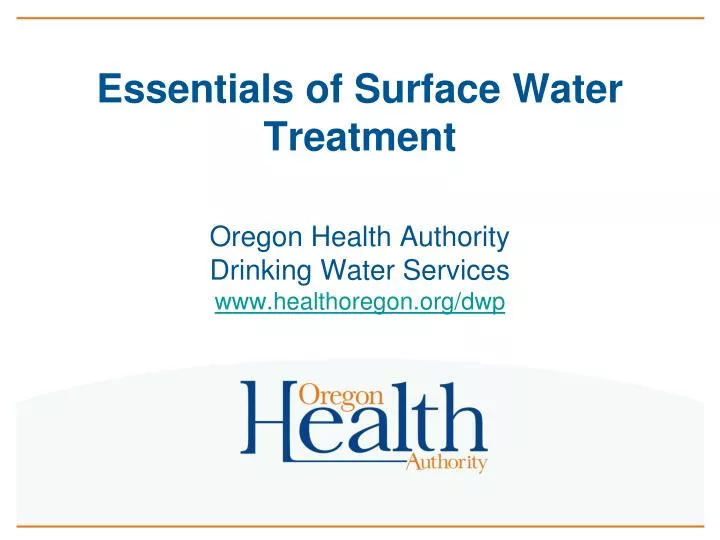 essentials of surface water treatment