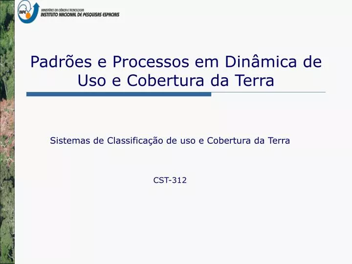 padr es e processos em din mica de uso e cobertura da terra