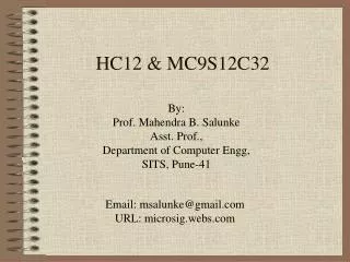 HC12 &amp; MC9S12C32