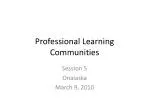 Professional Learning Communities - slide 1