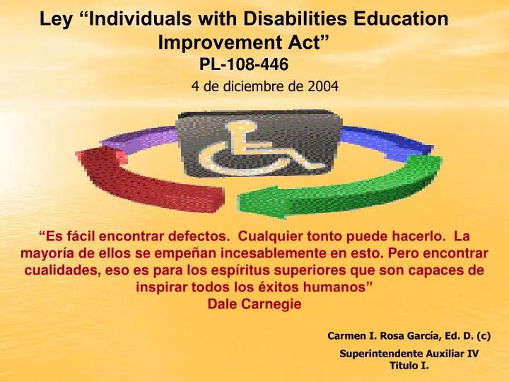 ley individuals with disabilities education improvement act pl 108 446