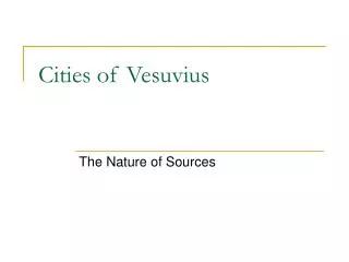 Cities of Vesuvius