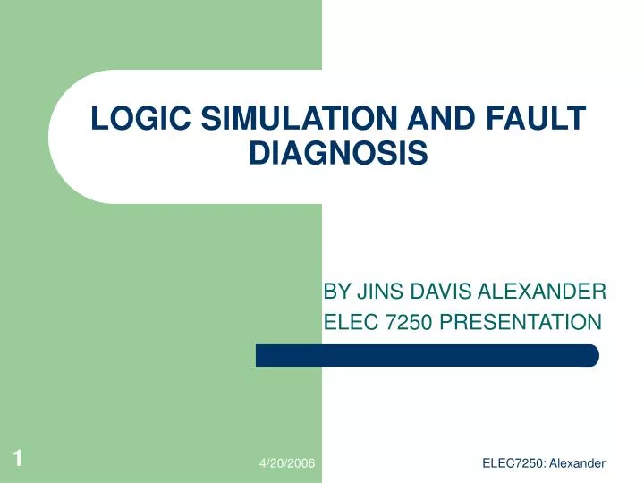 logic simulation and fault diagnosis
