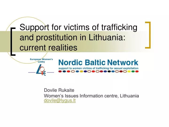 support for victims of trafficking and prostitution in lithuania current realities
