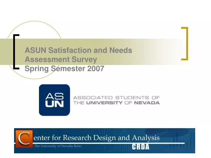 asun satisfaction and needs assessment survey spring semester 2007