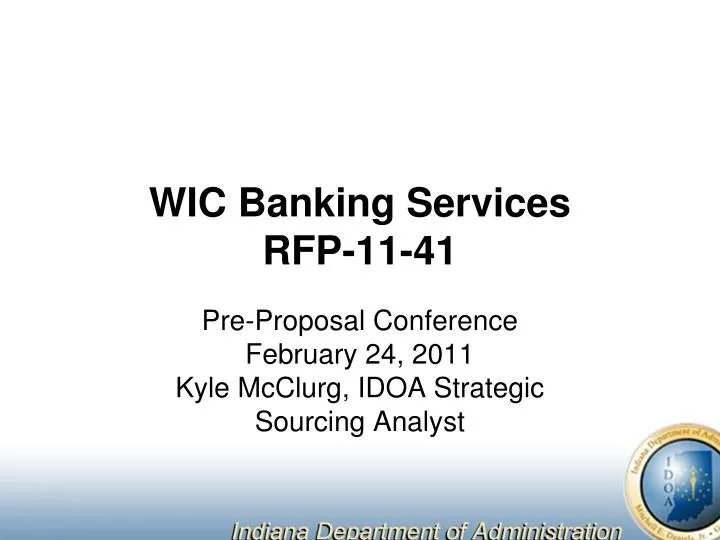 wic banking services rfp 11 41