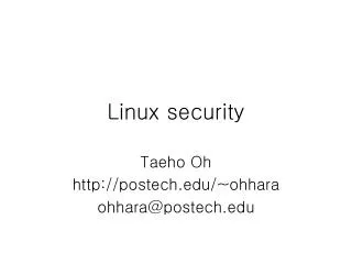 Linux security