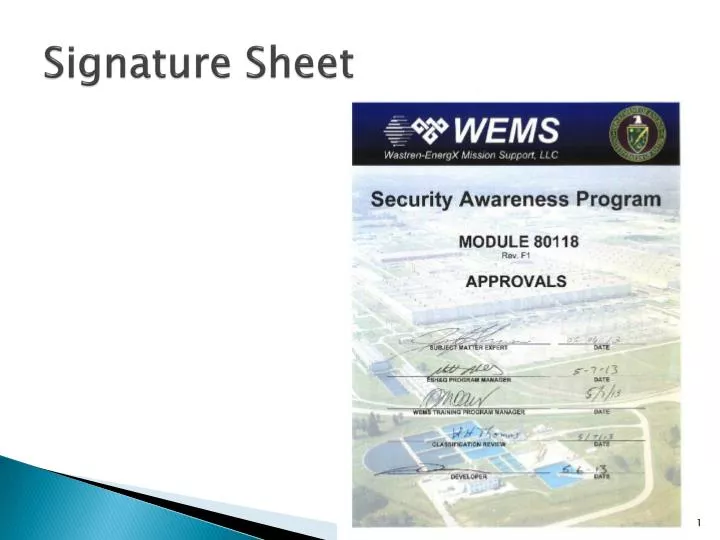 signature sheet