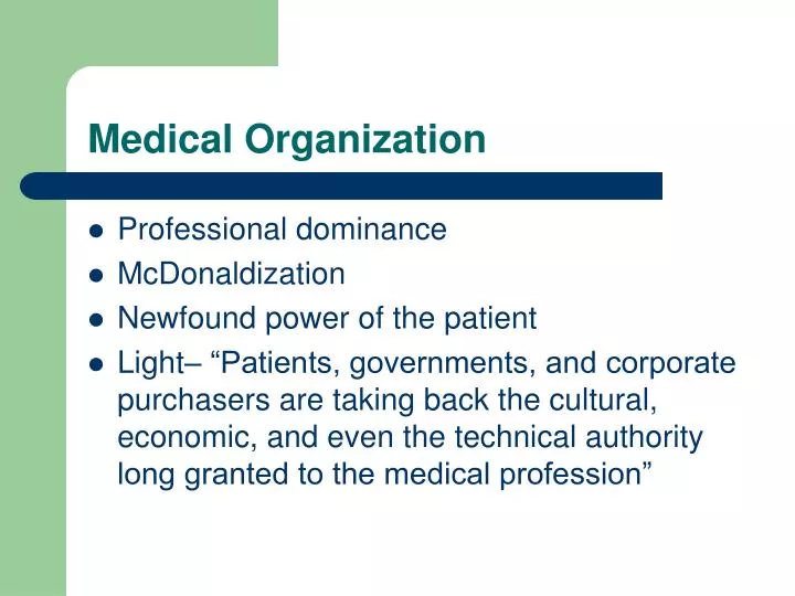 medical organization