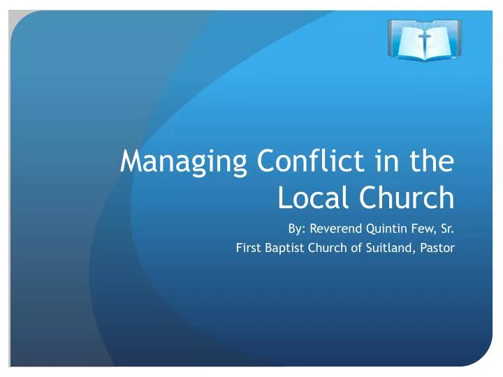 managing conflict in the local church