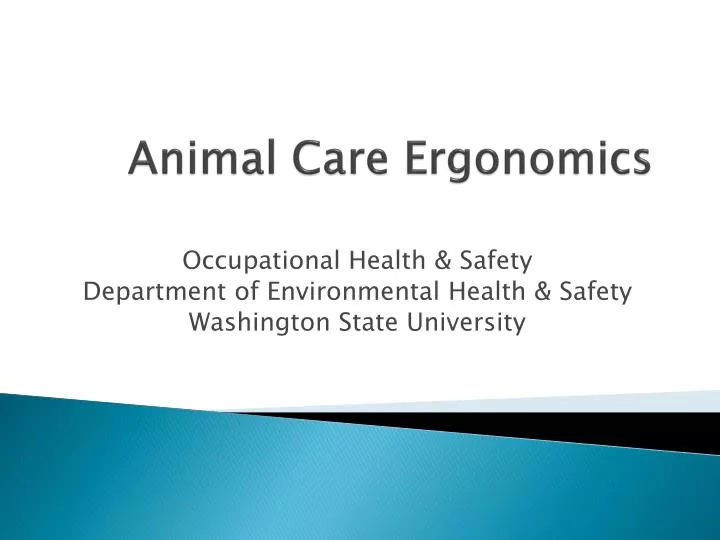 animal care ergonomics