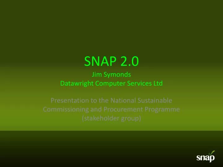 snap 2 0 jim symonds datawright computer services ltd